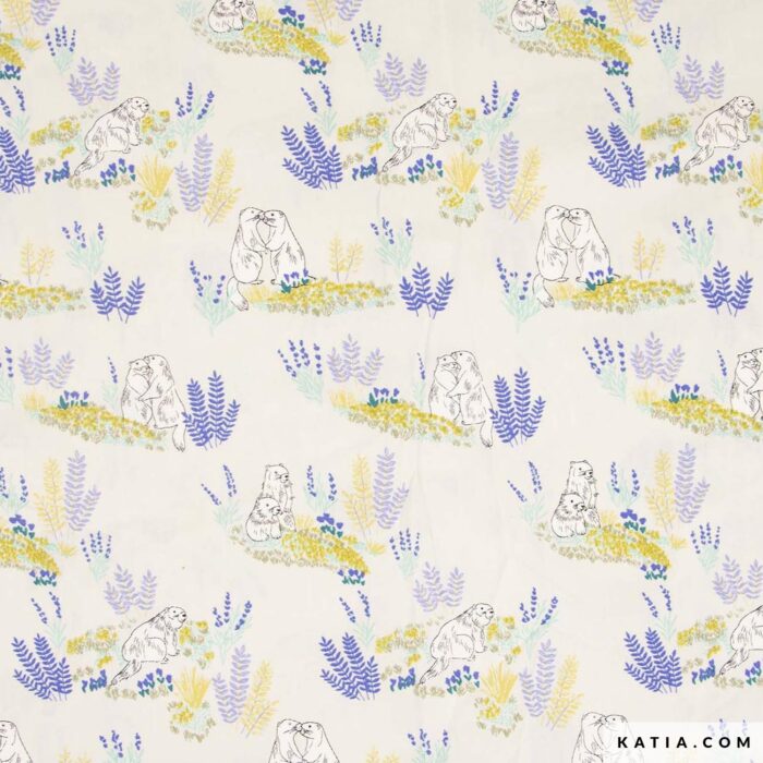 TESSUTO POPELINE COTONE POPLIN MARMOT PROVENCE