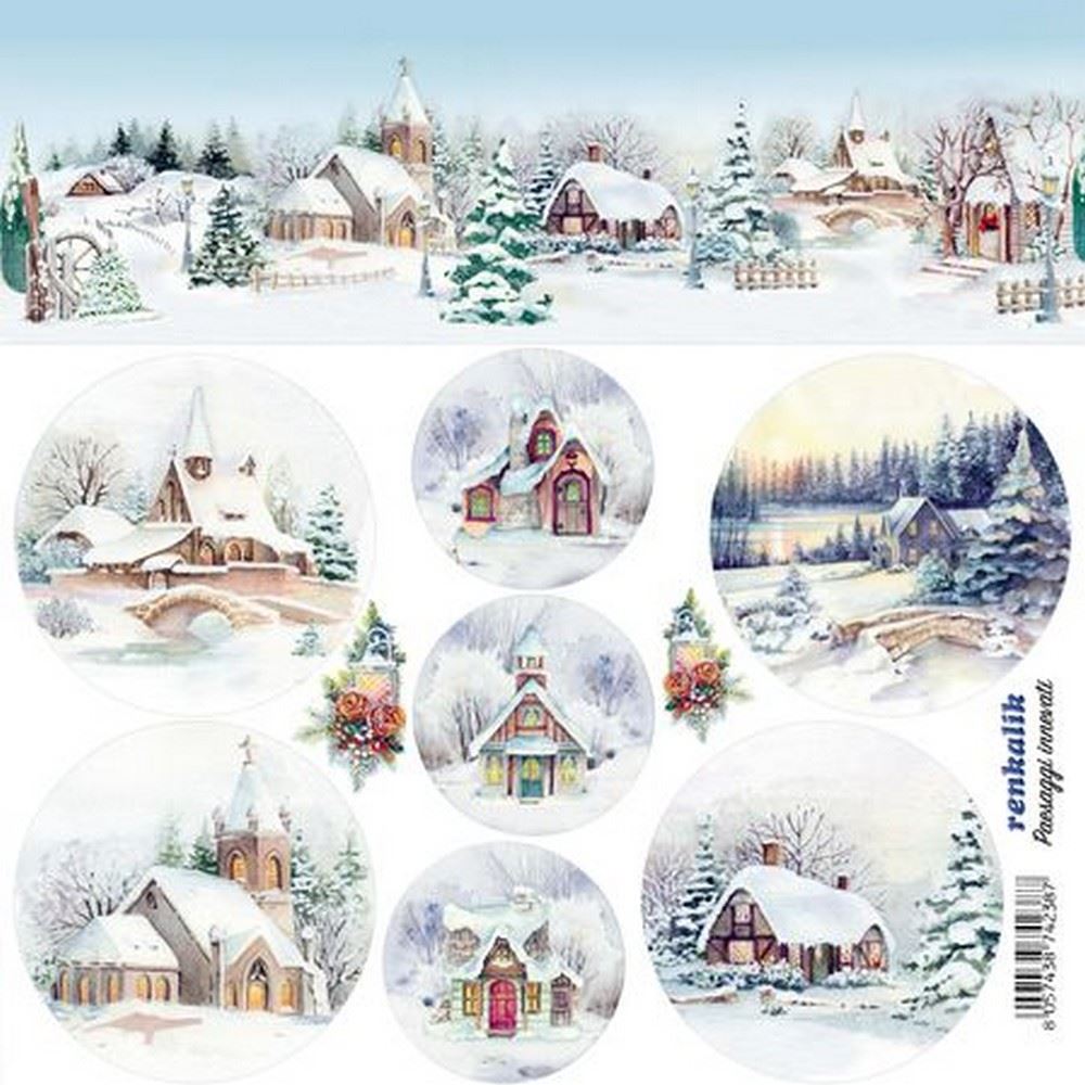 Panno kraft 3d paesaggi innevati renkalik 1 - creattivamente Panno kraft 3d paesaggi innevati renkalik