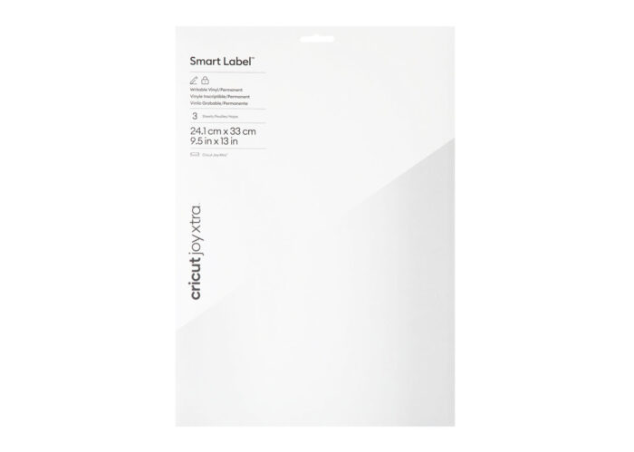 Cricut joy xtra vinile scrivibile permanente bianco 3 pezzi 24,1cmx33cm