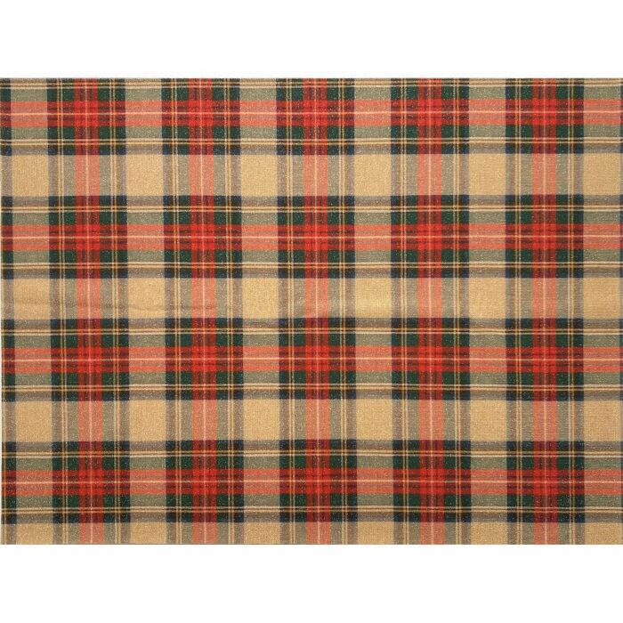 Tessuto Brilly Lurex Scozzese Rosso cm 35 x 50