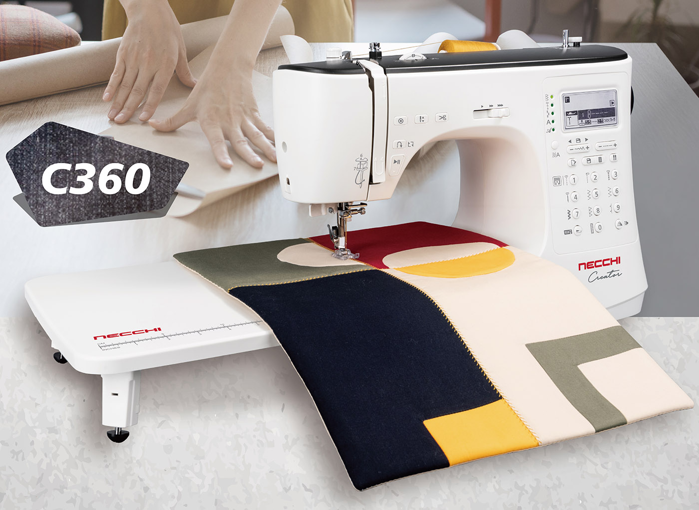 C360 patchwork - creattivamente Necchi creator c360 - immagine 6