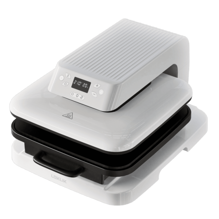 Termopressa automatica 38x38 bianca - loklik - immagine 2