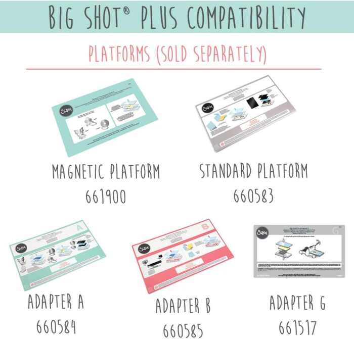 Sizzix big shot plus starter kit craft asylum, acciaio inossidabile, bianco/grigio, 40cm x 29. 8cm x 19cm - immagine 6