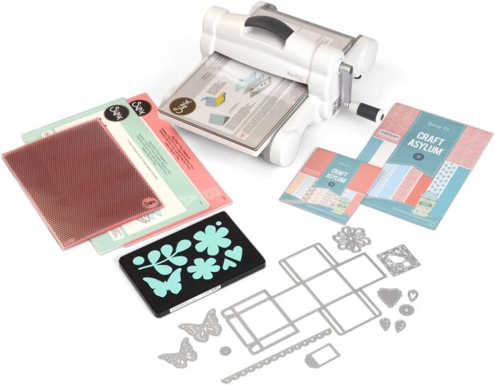 Sizzix big shot plus starter kit craft asylum, acciaio inossidabile, bianco/grigio, 40cm x 29. 8cm x 19cm