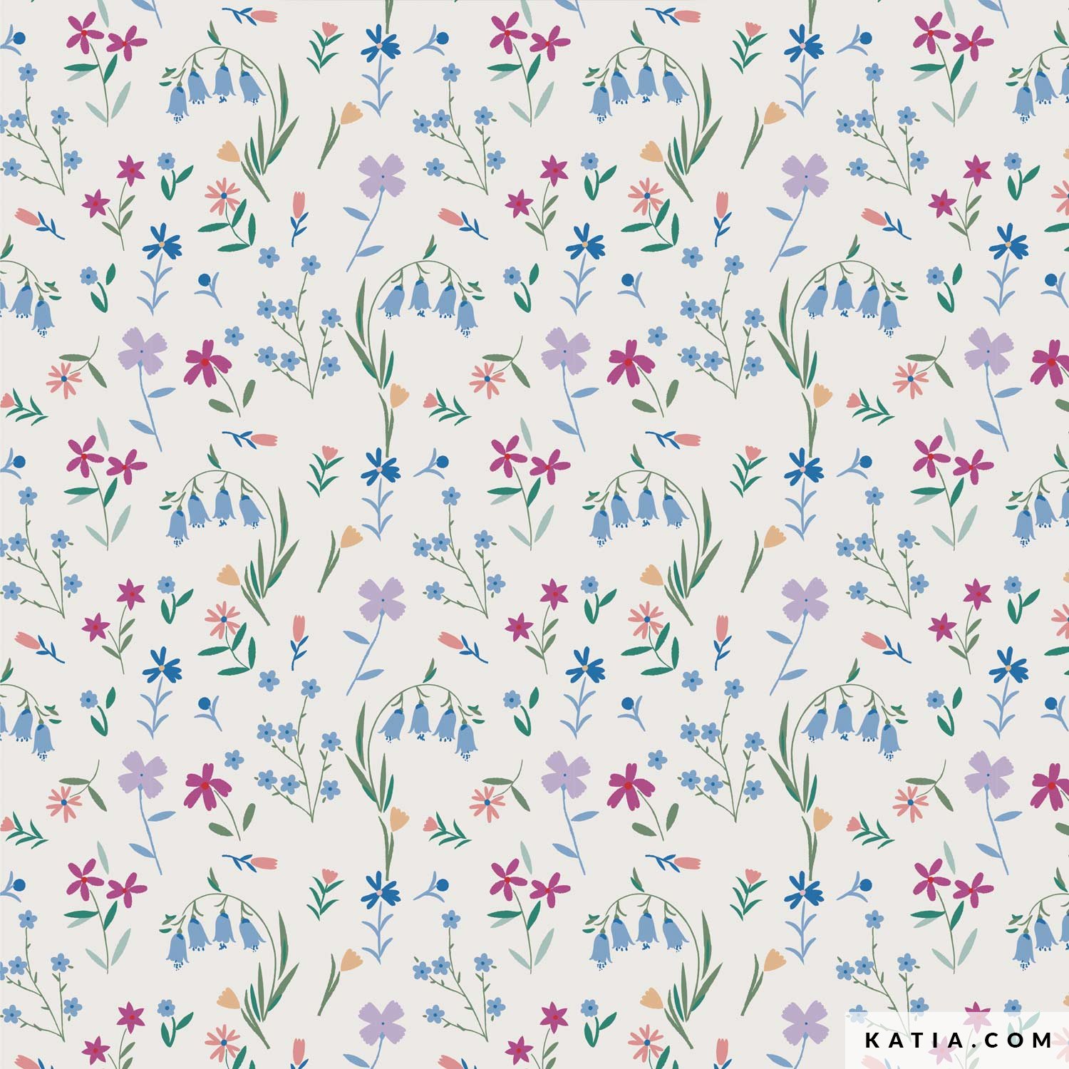 Tessuto popeline in cotone poplin flower vacances 2001 197 katia fhd - creattivamente Tessuto popeline in cotone poplin flower vacances