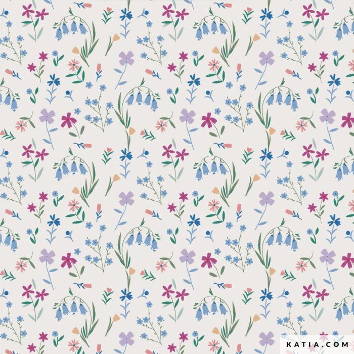 TESSUTO POPELINE IN COTONE POPLIN FLOWER VACANCES