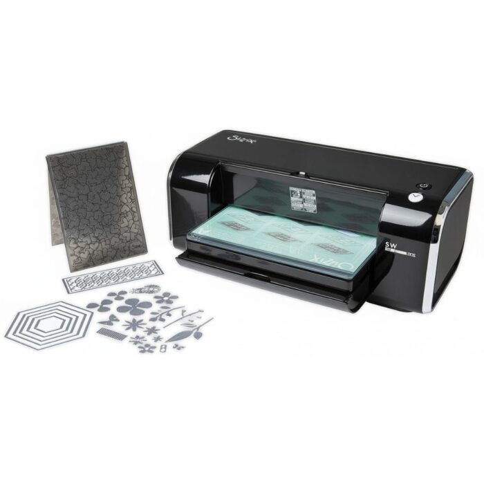 Sizzix Big Shot Switch Plus – Macchina da taglio ed embossing elettrica + Starter Kit – Black (Tim Holtz) – EU