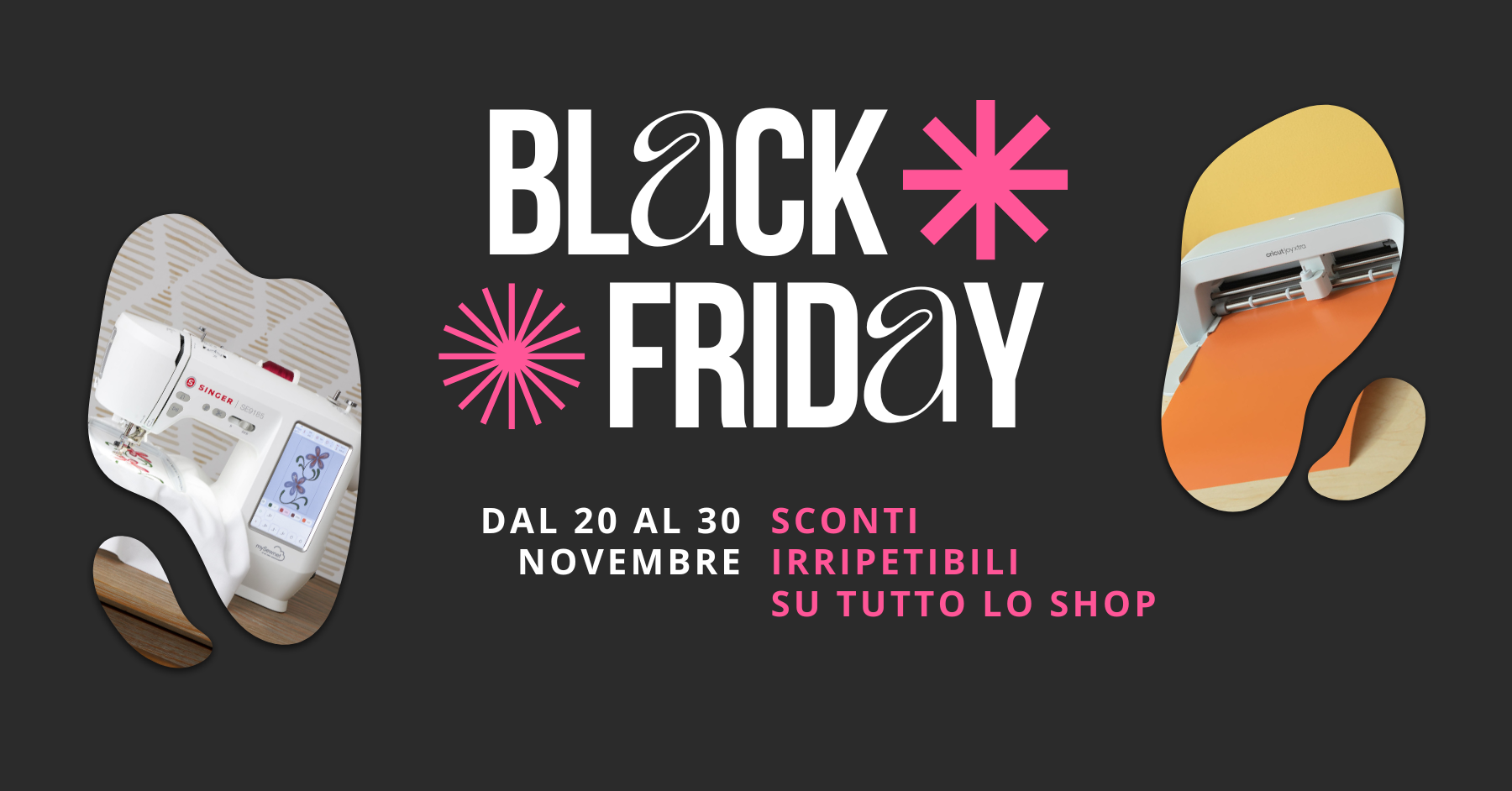 Nero rosa moderno promo black friday inserzione di facebook 1 - creattivamente