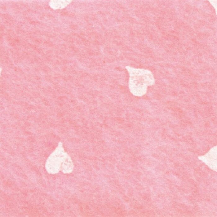 Pannolenci stafil 1mm 90cm cuori - rosa/bianco