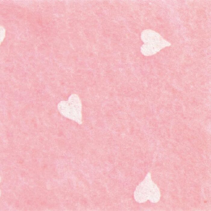 Pannolenci stafil 1mm 90cm cuori - rosa baby/bianco
