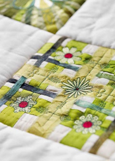 Texture Hoop - Ribbons and Flowers