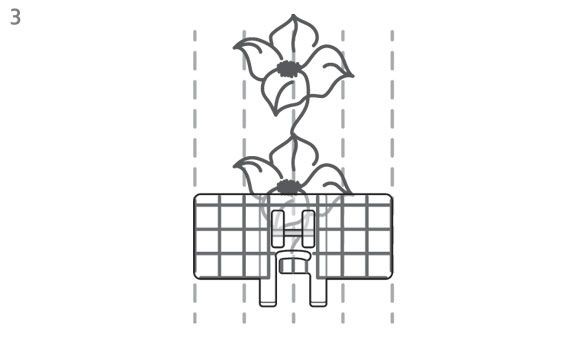 Piedino decorativo multi-linea