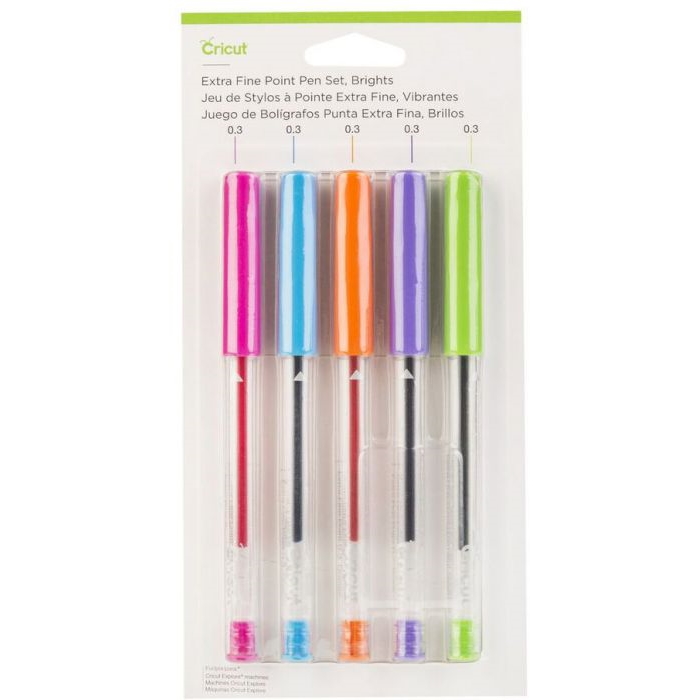 Cricut set 5 penne punta extra fine - Colori brillanti