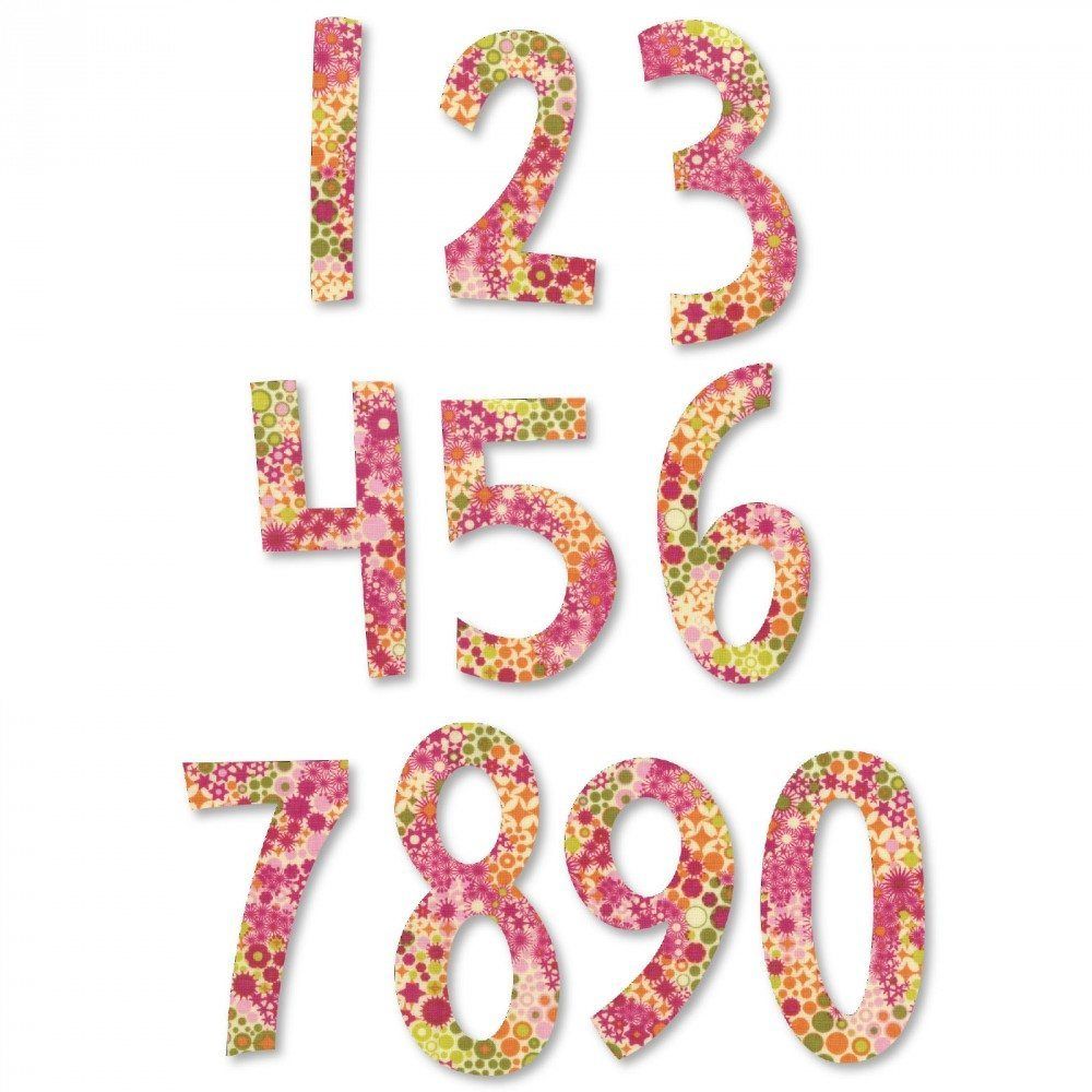 Fustella Sizzix Bigz "Numeri Fresh Blossoms" - 661653