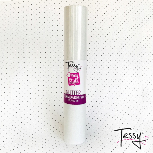 Vinile Termoadesivo TESSY Glitter - Bianco