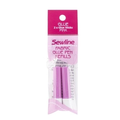 GLUE PEN - 2 Ricariche per Colla Stick per Tessuto Idrosolubile Rosa