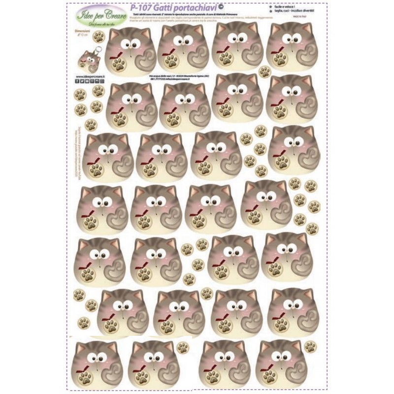 Pannello Gatti portachiavi