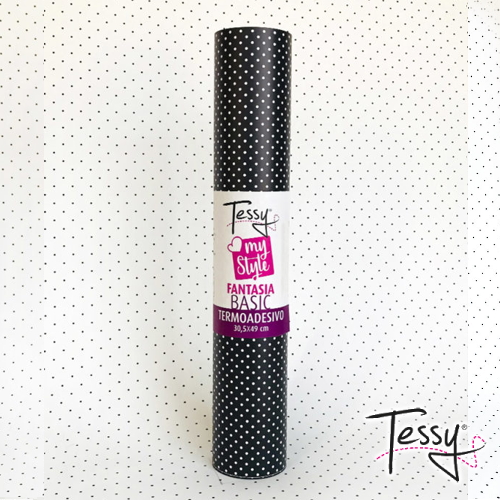 Vinile Termoadesivo TESSY Fantasia - Pois nero