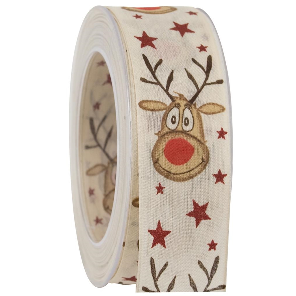 Nastro red nose rudi 40mm c. rinforzo - crema