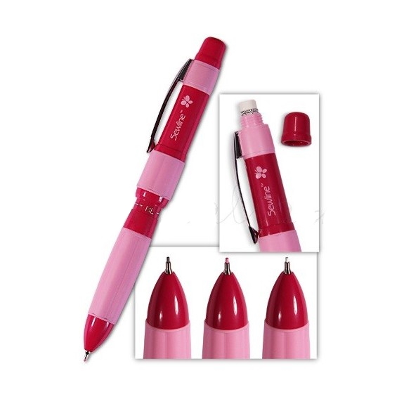 TRIO MULTI COLOR - Matita per Tessuto 3 in 1 Rosa, Bianco, Nero