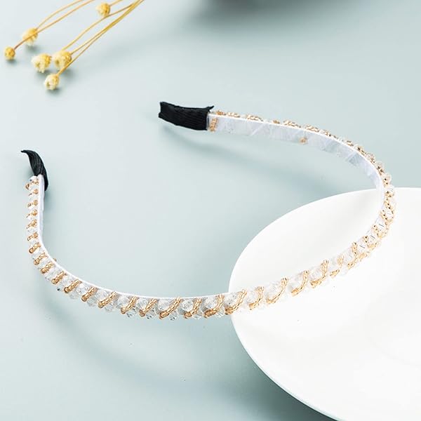 Accessori per capelli Hairband Fashion Simple Fishing Line String Crystal Beads Thin Face Wash Accessori per capelli Fascia per capelli pressata Regalo di festa