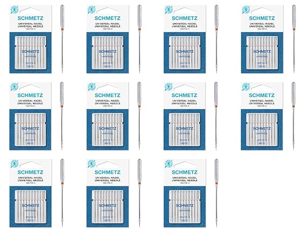 Aghi per Macchina da Cucire Schmetz, Universale / Regolare, Taglia 80/12 - Confezioni da 10: 11 Pacchetti al Prezzo di 8 - Offerte di Sconto Alla Rinfusa per Enorme Risparmio, fino a 30 Aghi GRATUITI