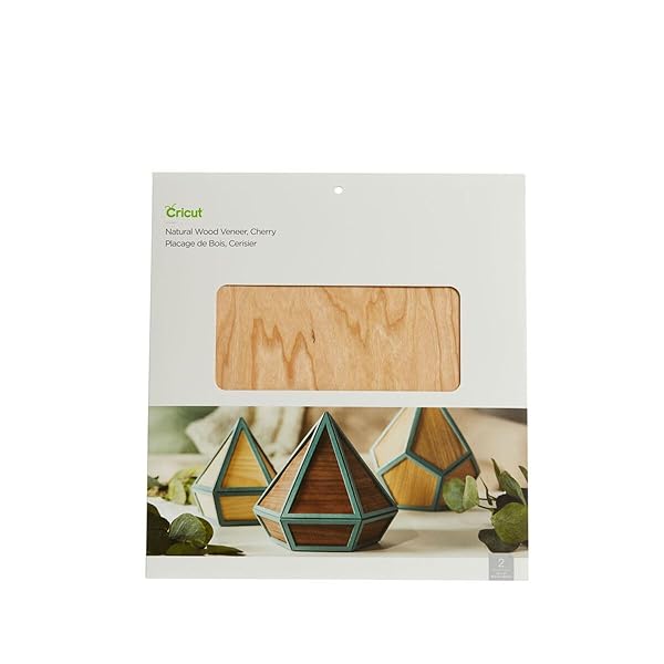 Cricut Impiallacciatura in Legno Naturale, per Cricut Explore e Maker Machines, Richiede Lama a Punto Profondo, Cherry, 30.5 cm x 30.5 cm (12 pollici x 12 pollici), Confezione da 2