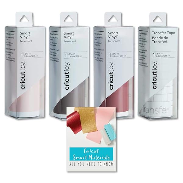 Cricut Joy Smart Permanent Vinyl Roll Bundle (Dark Red, Coffee, Tulip,)