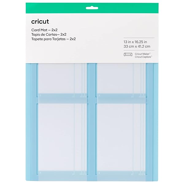 Cricut Tappetino per biglietti da 5 x 5 cm, riutilizzabile, antiscivolo, per creare quattro carte contemporaneamente, perfetto per realizzare biglietti sfusi, compatibile con macchine Cricut Maker e