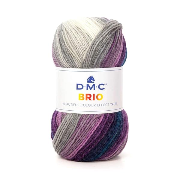 DMC - Brio - Filato da maglia | Ideale per la realizzazione di capi d'abbigliamento | 100 g - 345 m | 18 colori