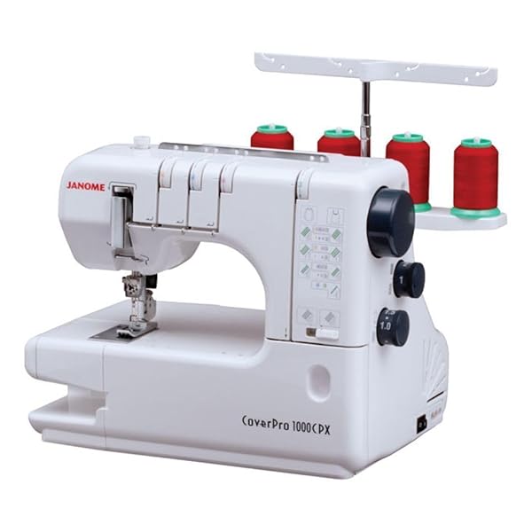 Janome Cover Pro 1000CPX - Macchina da cucire con 3 accessori