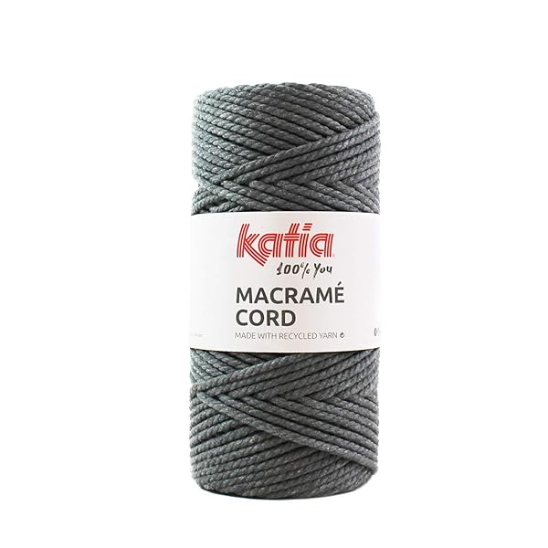 Katia Macramé Cord Colore 103 - Filo in macramè sostenibile da annodare con materiali riciclati