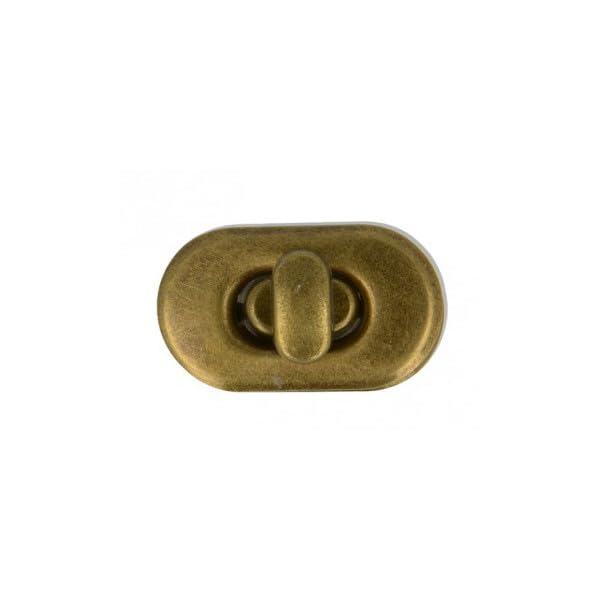 M & C Chiusura Tornello per Borsa Colore Oro Antico 2,1 cm