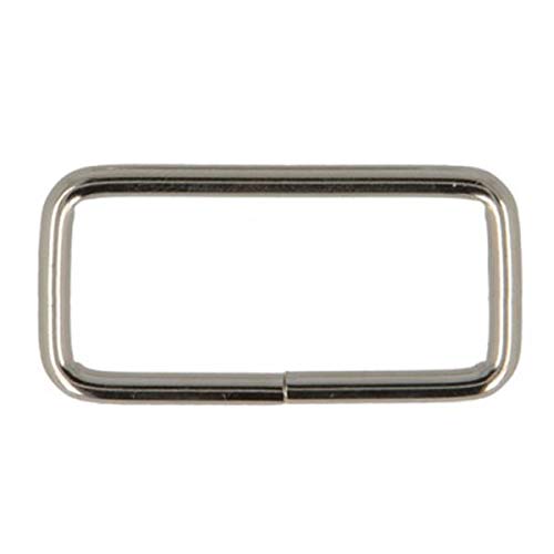 M & C - Set di 2 passanti in metallo, 38 mm, colore: Argento