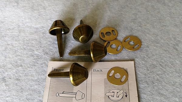 M & C - Set di 4 pattini per borsa, 15 mm, colore: Oro antico
