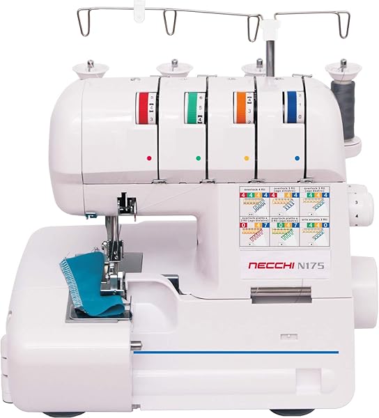 Necchi 175 Tagliacuci a 3 o 4 Fili con Differenziale, in Plastica, Nuovo Modello, Facile da Usare