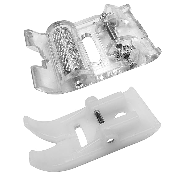 Piedino a rulli e base in teflon (piede di scorrimento antiaderente) per macchine da cucire Brother Innovis.