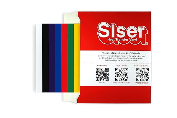 SISER HTV Easyweed, Vinile termoadesivo per Tessuti, 12 Fogli termotrasferibili cm30x30 per Personalizzare Le tue Magliette – Colori Base. Funziona con Cricut e Silhouette Cameo