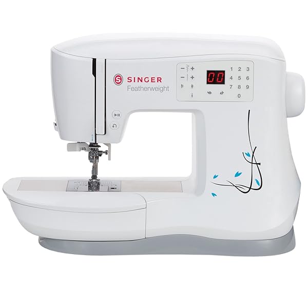 Singer Featherweight C240 230144001 - Macchina da cucire in plastica, 43 x 23 x 32 cm, colore: Bianco