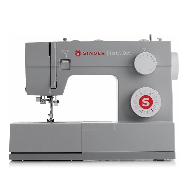 Singer Heavy Duty 4432 - Macchina da Cucire Professionale, 32 Punti Incorporati, Alta Velocità, Ideale per Tessuti Pesanti, Denim e Pelle, Struttura in Metallo, Piano di Lavoro in Acciaio Inox