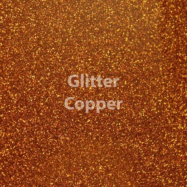 Siser, HTV, carta glitterata in vinile per sublimazione, trasferimento termico, 50,8 cm x 30,5 cm 20" x 12 Inches Rame