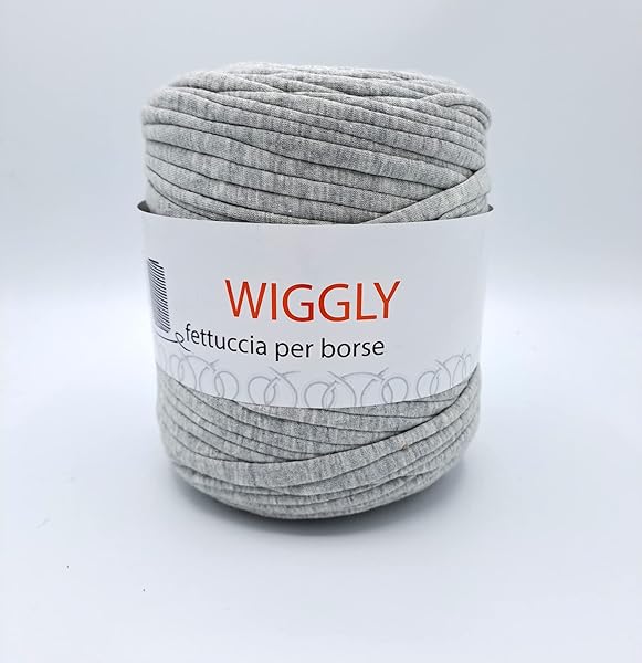 filati italiani fettuccia per Borse Wiggly Colori Moda, Ideale per Uncinetto per Creare Runner, tappeti, Borse e Molto Altro
