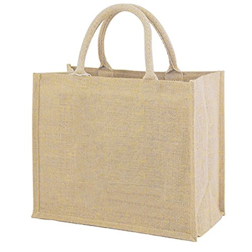 Borsa shopper grande, in iuta, Natural