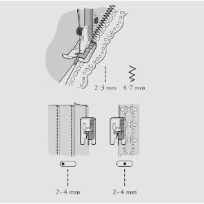 Husqvarna viking piedino con lamella centrale - immagine 4