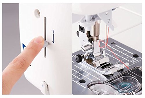 Juki macchina da cucire elettronica con taglia-cavi automatico commissionato a pedale, metallo, bianco, 51 x 25,7 x 30,5 cm - immagine 6