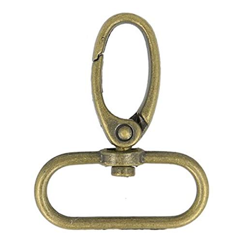 M & C - Moschettone 30 mm, colore: Oro antico