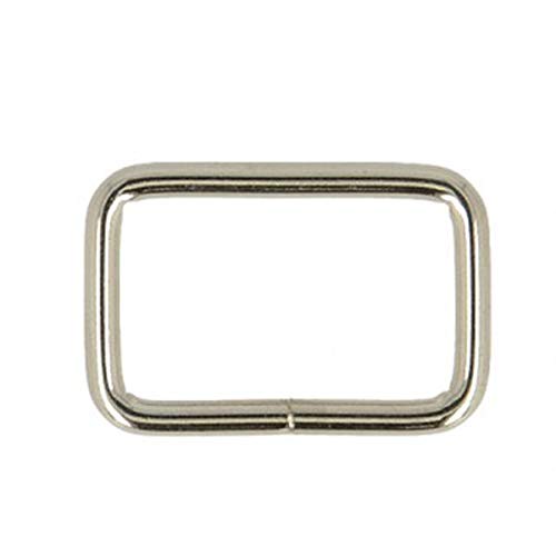 M & C - Set di 2 passanti in metallo, 25 mm, colore: Argento